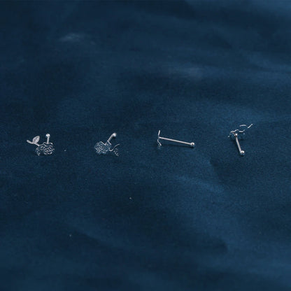 Nose Piercing Jewelry for Women Men , Straight Bar Nostril Ring