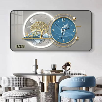 Digital Luxury Large Wall Clock, silent Timepiece,  Living Room Decorations!!