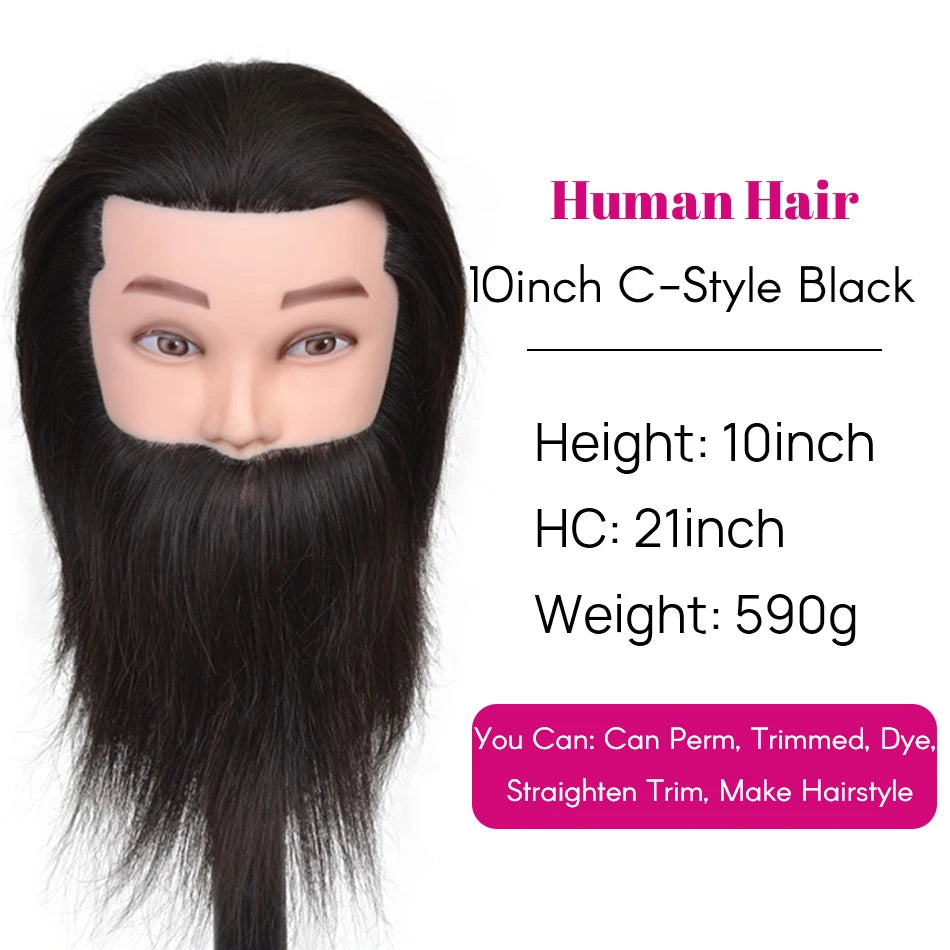 100% Real Human Hair Mannequin ,Styling Heads Cosmetology Practice Heads.