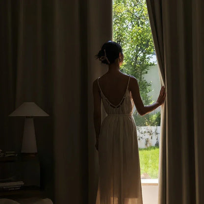 Bedroom Full Blackout Drapes, Bay Window Curtain, Insulated Living Room Drape, Balcony Sun Protection