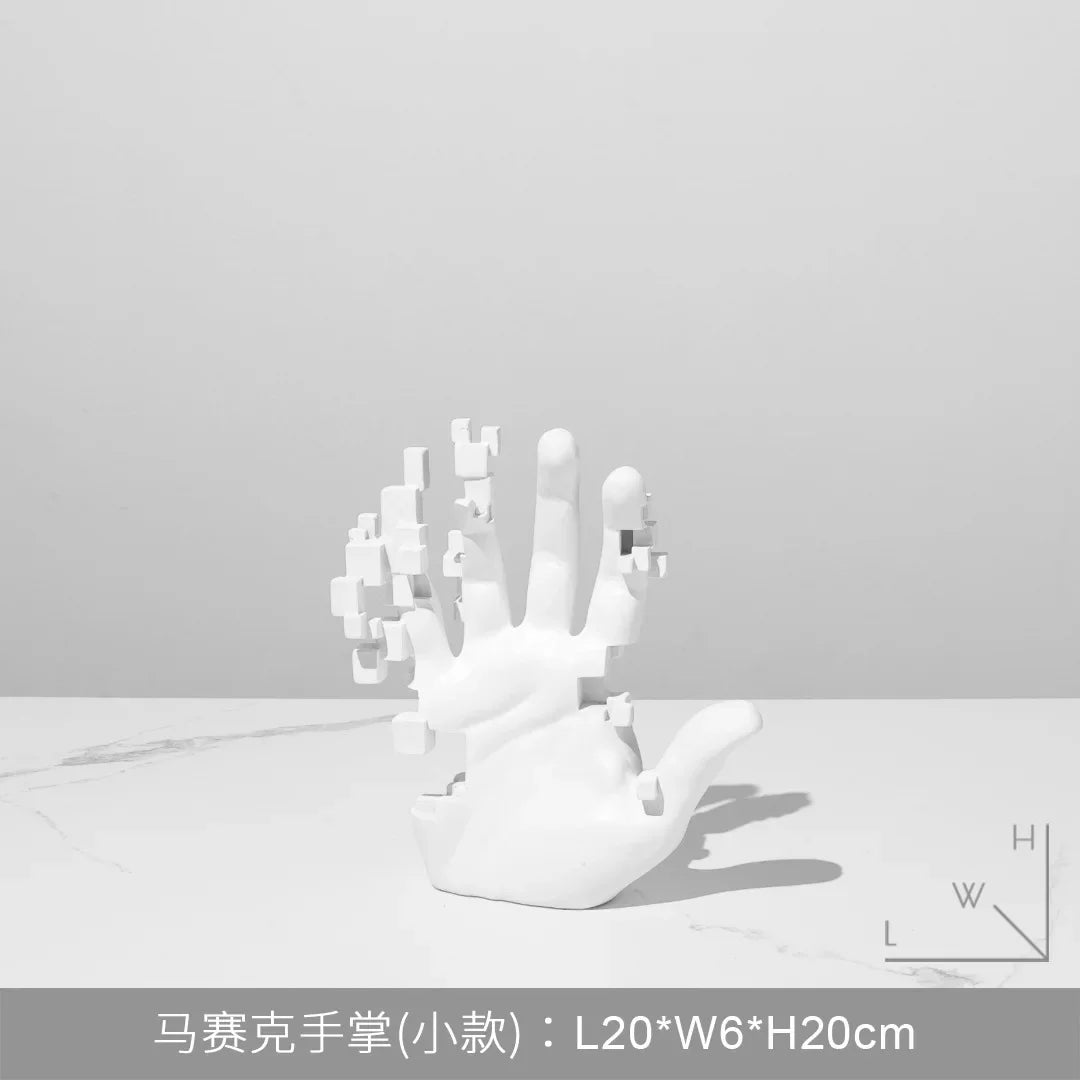 Home Living Room Decorations Abstract Art Palm Sculpture