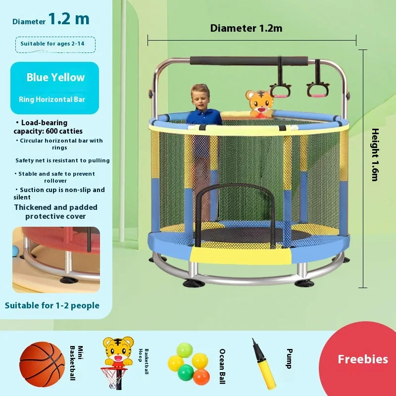 Children's Indoor Trampoline Home Use Jumping Bed 3-10 Years Old.