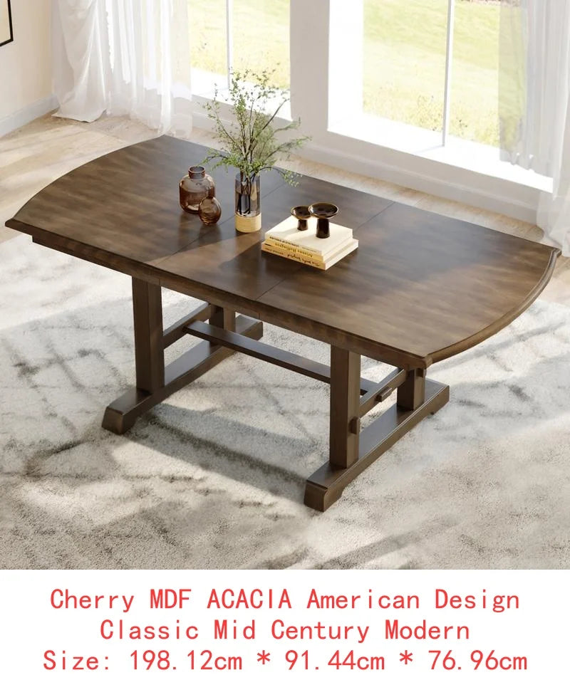 6-Piece Dining Set, Extendable 60-78 inch Wooden Table with Leaf, 4 Upholstered Chairs & Bench