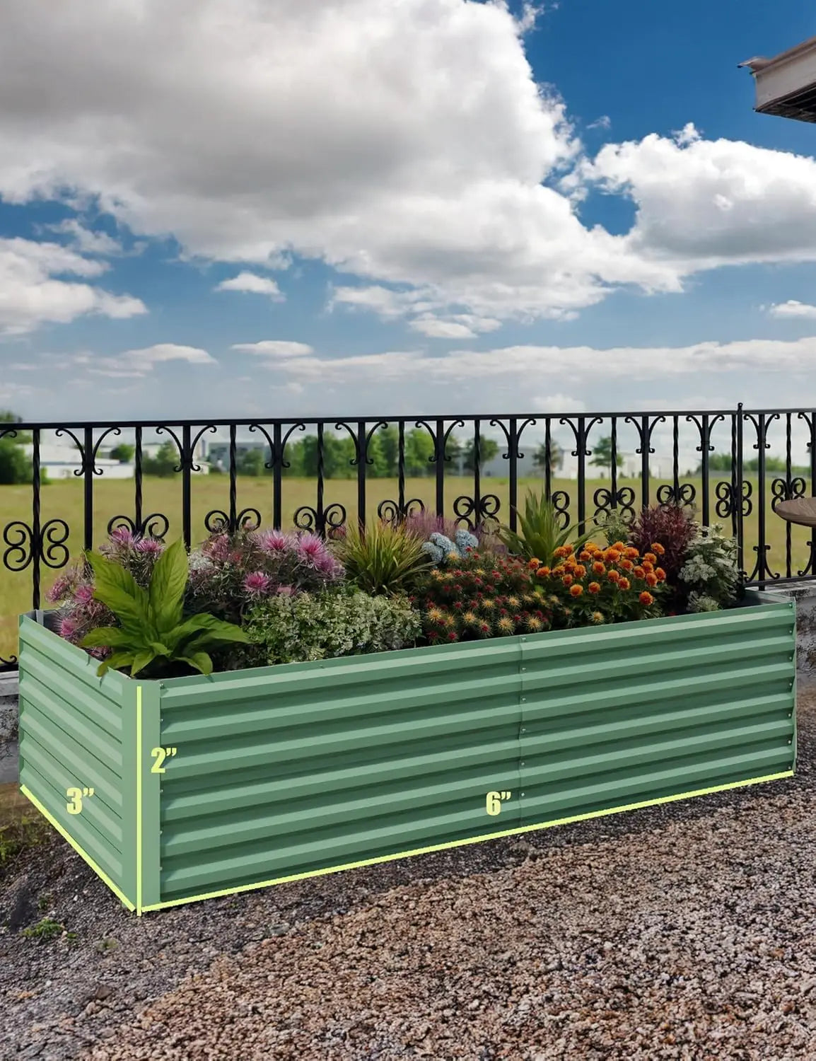 Galvanized Raised Garden Bed Deep Root Planter