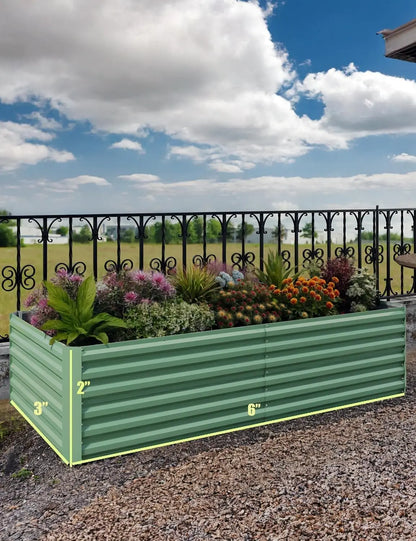 Galvanized Raised Garden Bed Deep Root Planter