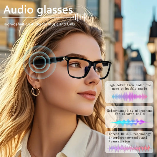 AI Translation Smart Glasses, with photochromic lenses, support 160+ languages real-time translation.