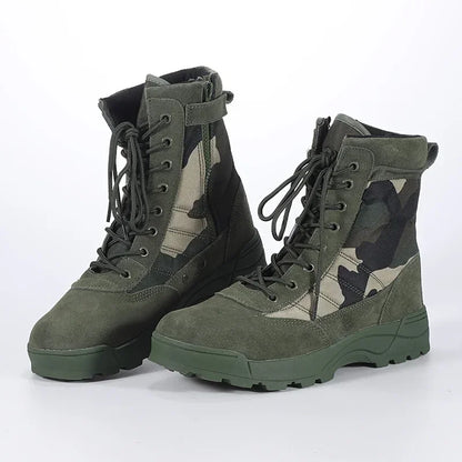 Leather Boots for Men Outdoor Combat Infantry Tactical Boots,