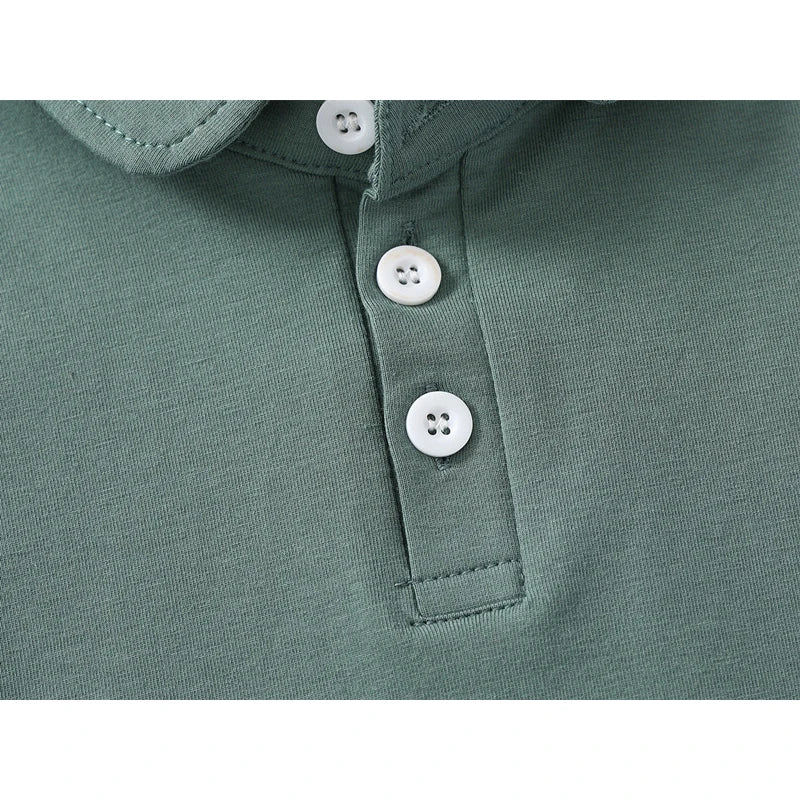 Boys Cotton Polo Shirts Children Kids Girl T shirt 2025,White Solid ColorTops