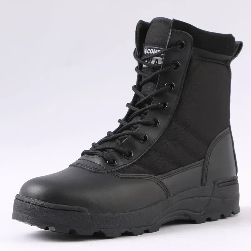 Leather Boots for Men Outdoor Combat Infantry Tactical Boots,
