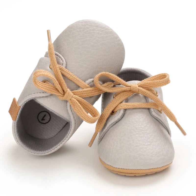 Baby Mid Top Sneakers - Classic Solid Color Casual Sneakers,  Non slip Rubber Sole, Beginner's Children's Shoes.