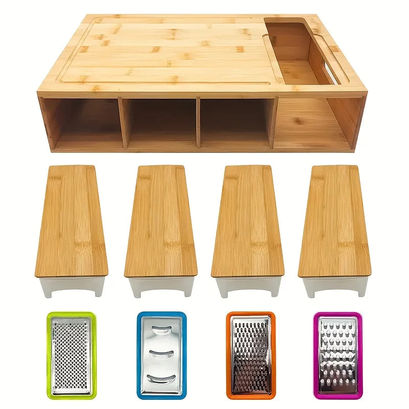 Multi Functional Drawer Style Cutting Board Kitchen Set