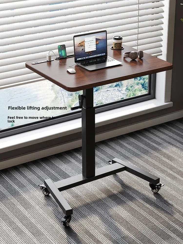 Height Adjustable Computer Desk, Mobile Small  for Live Streaming, Home Study, Office.