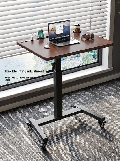 Height Adjustable Computer Desk, Mobile Small  for Live Streaming, Home Study, Office.