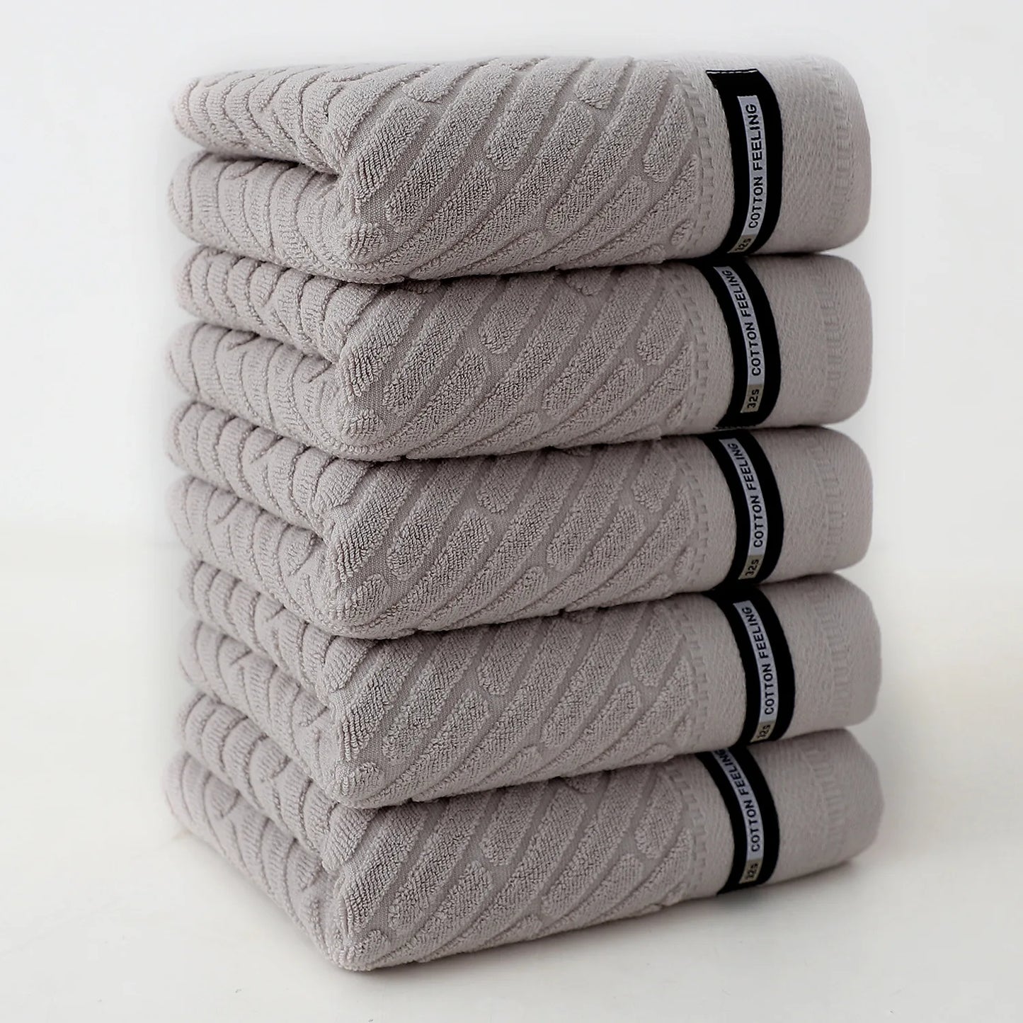 5-Pack Cotton Towel Set, Highly Absorbent, Skin-Friendly  Bathroom, Face Washing, Bathing and Traveling