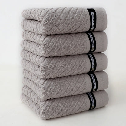 5-Pack Cotton Towel Set, Highly Absorbent, Skin-Friendly  Bathroom, Face Washing, Bathing and Traveling