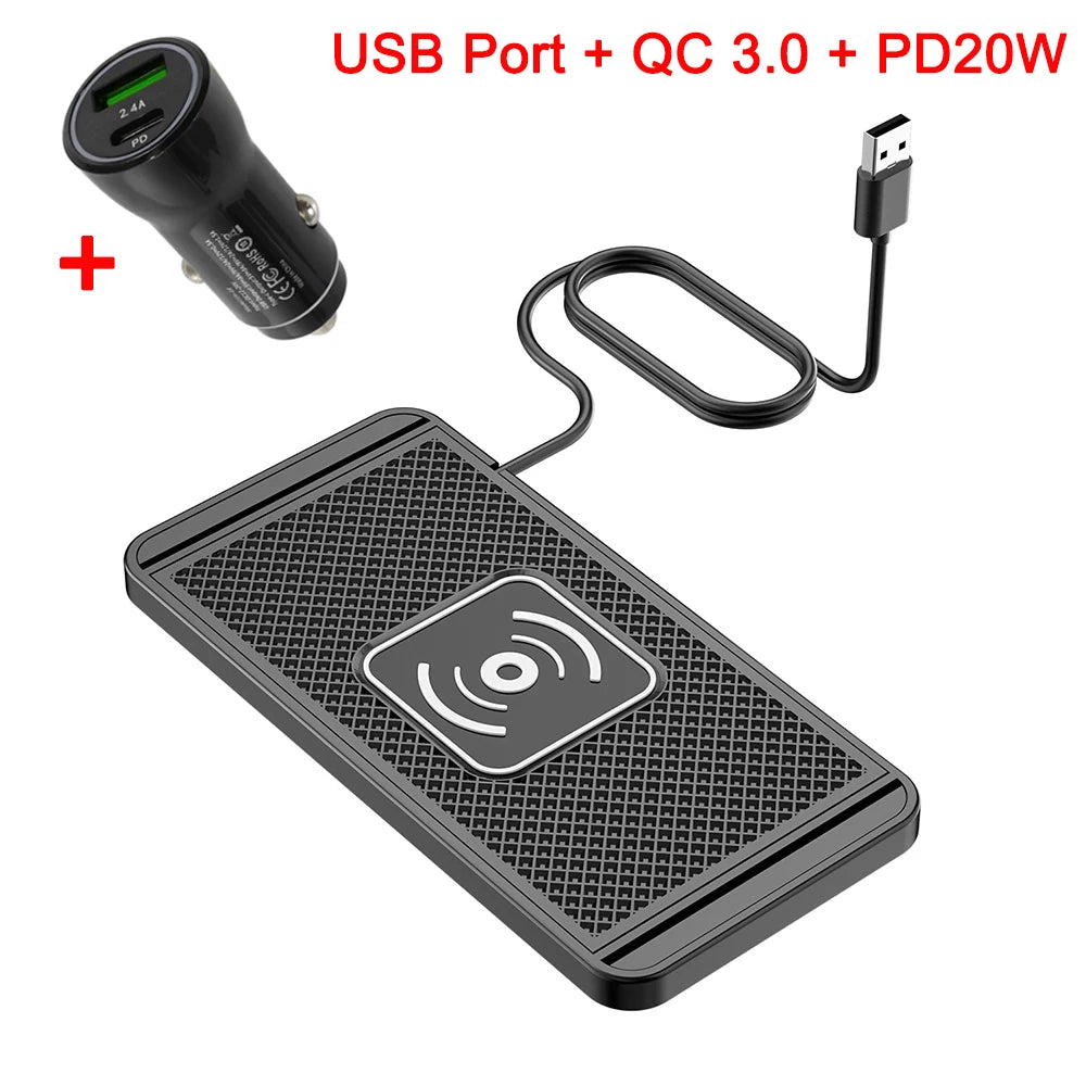 Wireless Charger for Iphone 16 15 15 Pro Max 14 13 12 X Samsung S24 S23, Wireless Car Charger