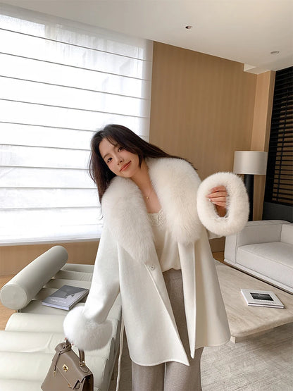 Winter Women's Real Fox Fur Coat