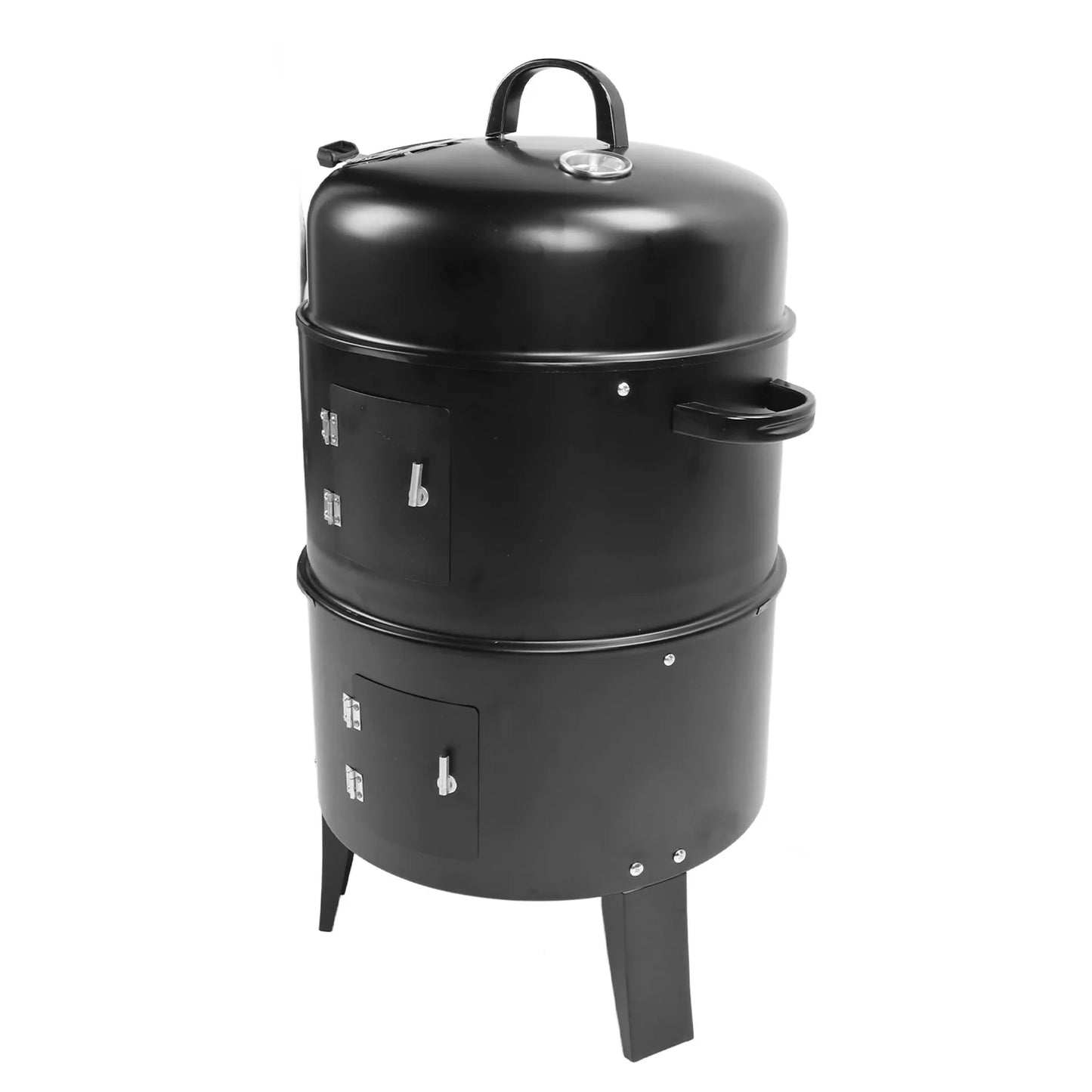 BBQ Smoker Vertical Charcoal  3 in 1 3 Layer Grill, with Thermometer.