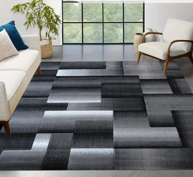 Geometric Large Carpet Light Luxury European Carpet, Home Sofa and Tea Table Floor Mat Decoration.