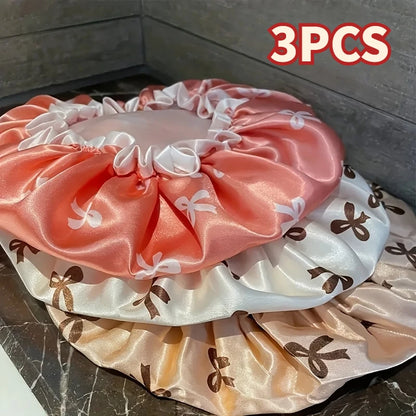 Waterproof Double-Layer Butterfly Bath Cap Suitable for Washing Face, Blow-Drying Hair!!
