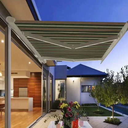 Outdoor retractable aluminum patio awning customized  remote control