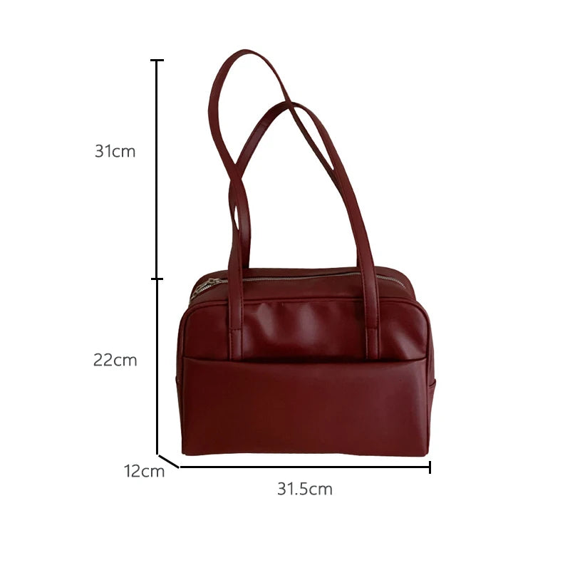 Large Capacity Single Shoulder Women's Bag, Versatile Vintage Underarm Bag.
