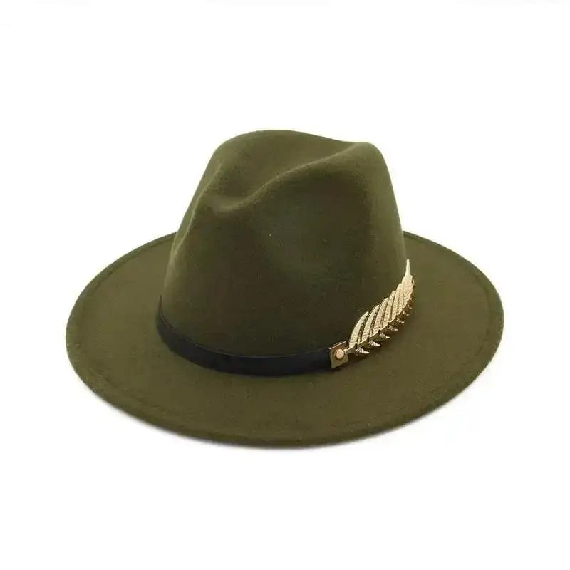 Simple Fashion Formal Occasion Couples Woolen Hats, Large Brimmed Jazz Hats.