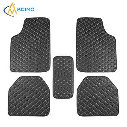 5Pcs Car Floor Mats Leather, Protector pads Universal