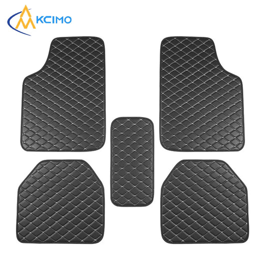 5Pcs Car Floor Mats Leather, Protector pads Universal