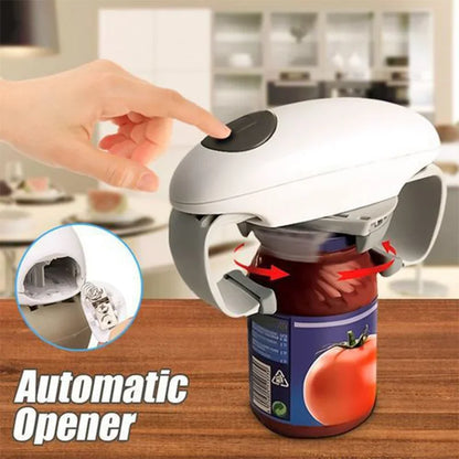 Electric Can Opener, Smooth Edge Automatic Jar Bottle Openers, Double Ear Can Opener.