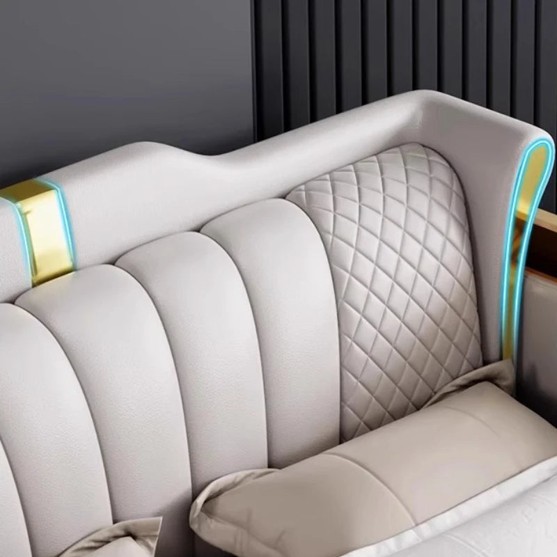 Wood Luxury Bedroom  Modern  Queen King Size Bed