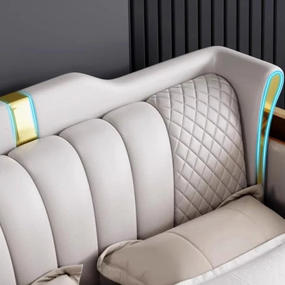 Wood Luxury Bedroom  Modern  Queen King Size Bed