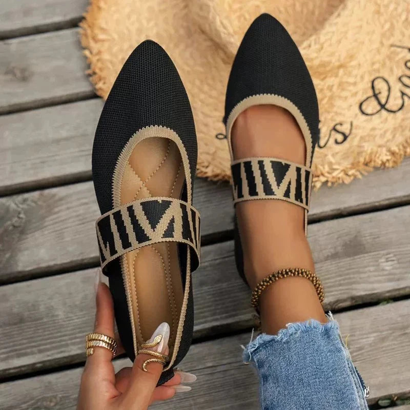 Women's Ballet Flats Casual Shoes Low Heel Elegant Woman Sneakers.