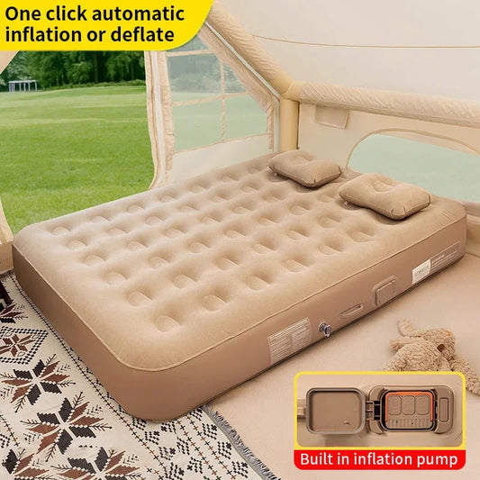 New Air Mattress Built-in Pump Self-inflating Cushion, Outdoor Tent Inflatable Bed Double sleeping For Camping or Indoor.