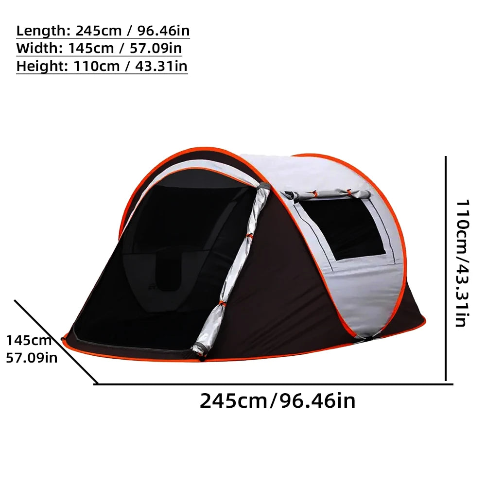 Waterproof Pop-Up Tent for 5-8 People Outdoor Camping Hiking
