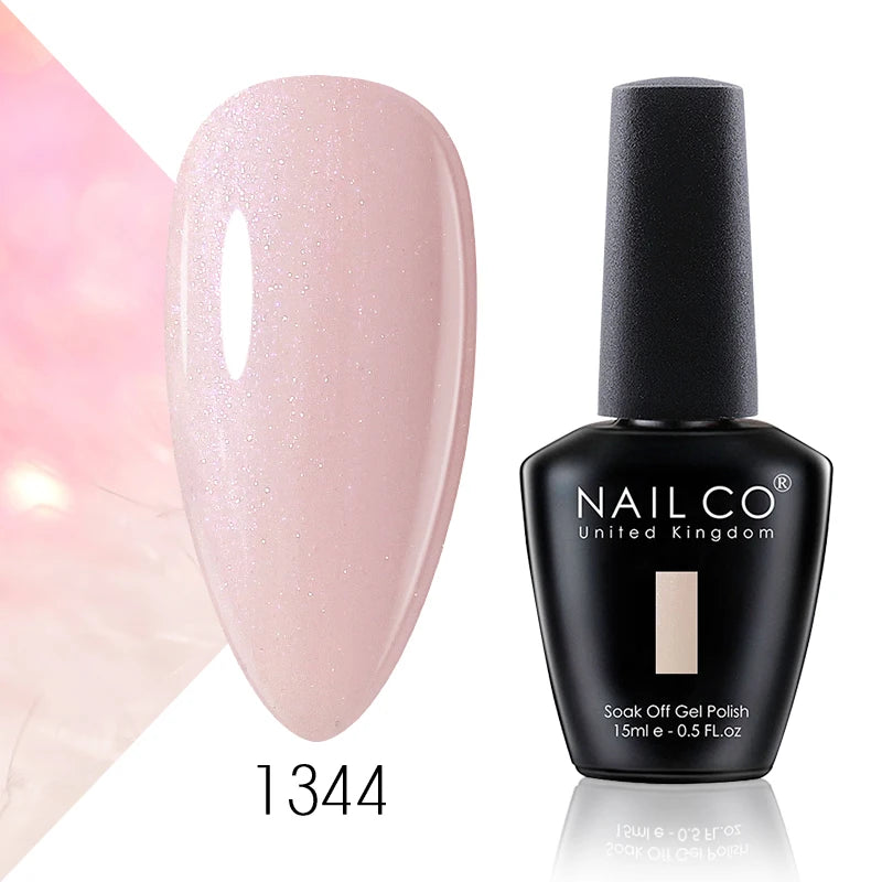 NAILCO 15ml Color Gel Nail Polish Soak Off, Hybrid Varnishes Manicure, UV&LED Nail Gel Semi Permanent Lacquer Base Top Coat.