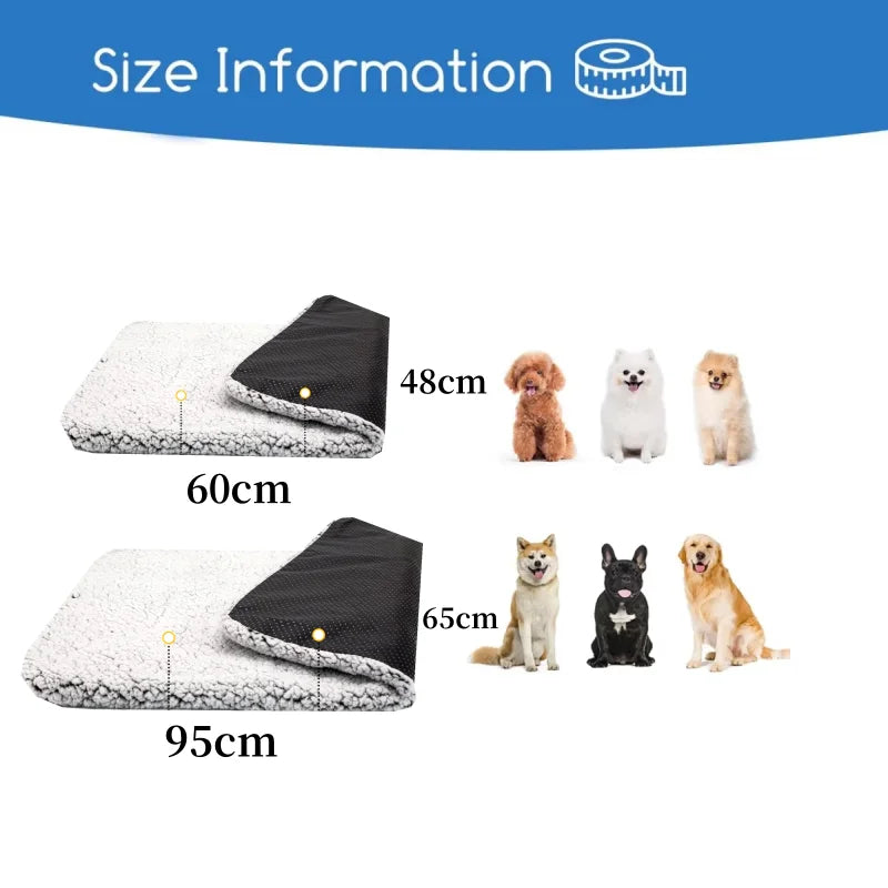 Self-Heating Pet Pads, Blanket, Puppy Pad Warm Cushion Mat for Cats Dogs Washable.
