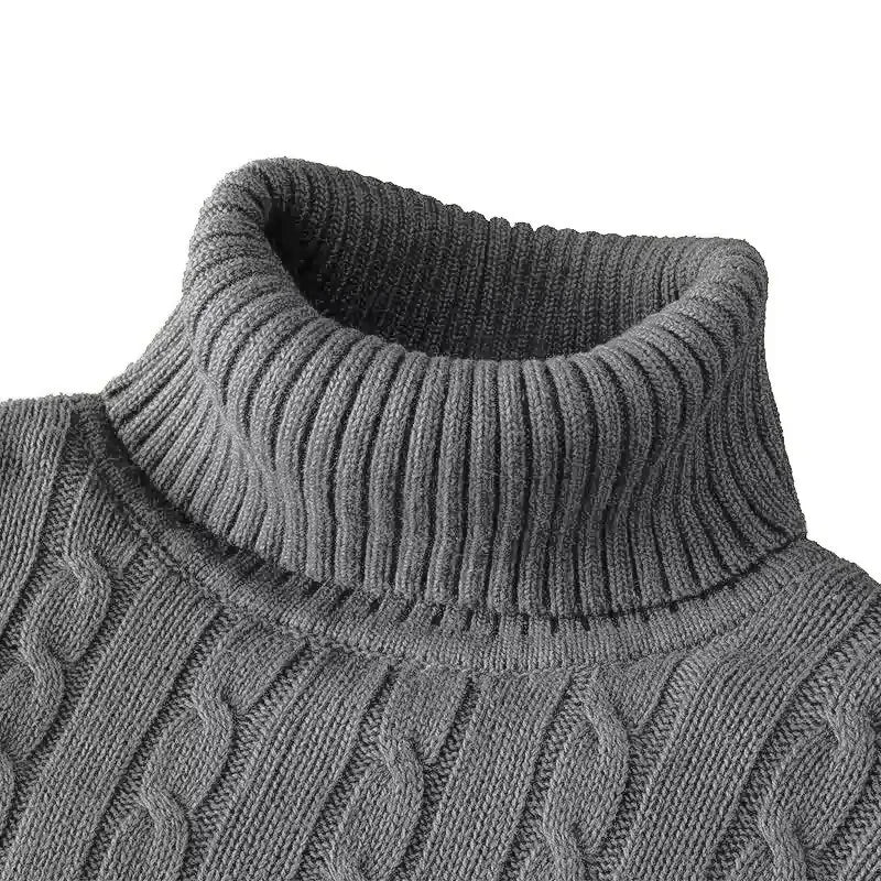 New Turtleneck Sweater Casual Men's Rollneck Knitted Sweater.