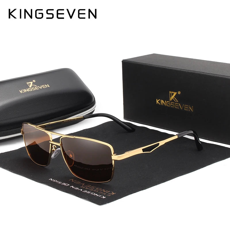 Designer Polarized Sunglasses For Driving, Men Square Sun Glasses For Men Fashion Travel Eyewear.