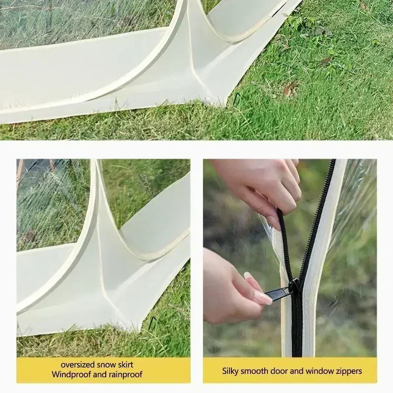 Transparent Camping Tent 4-8 Person , Dome  Spherical 360 Degree Panoramic Outdoor Sun Room