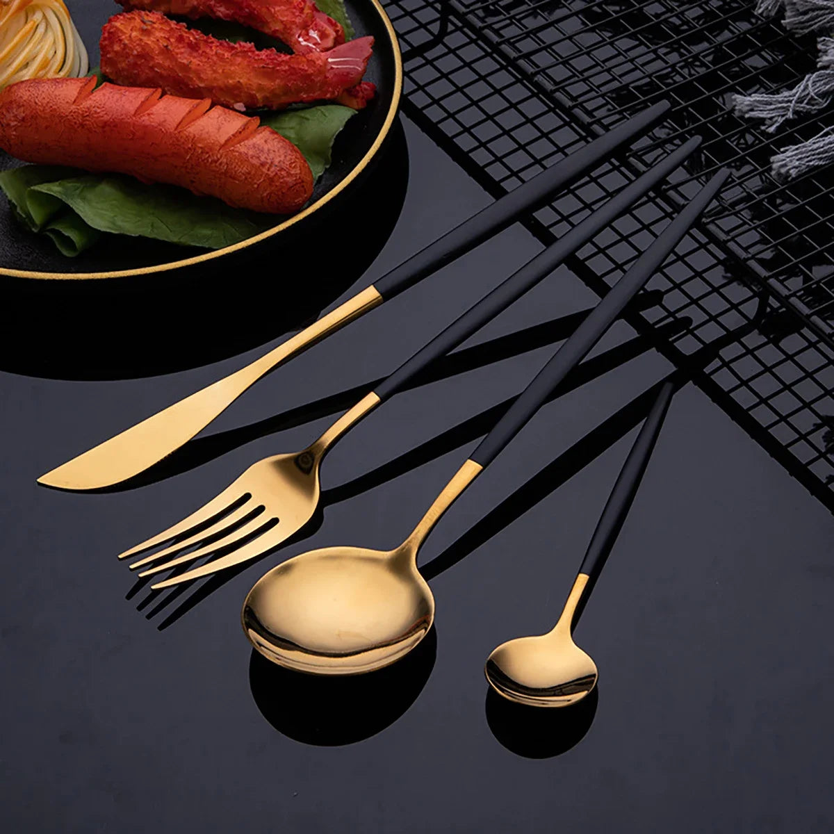 30Pcs Flatware Set Stainless Steel Tableware Set
