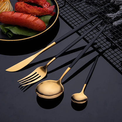 30Pcs Flatware Set Stainless Steel Tableware Set
