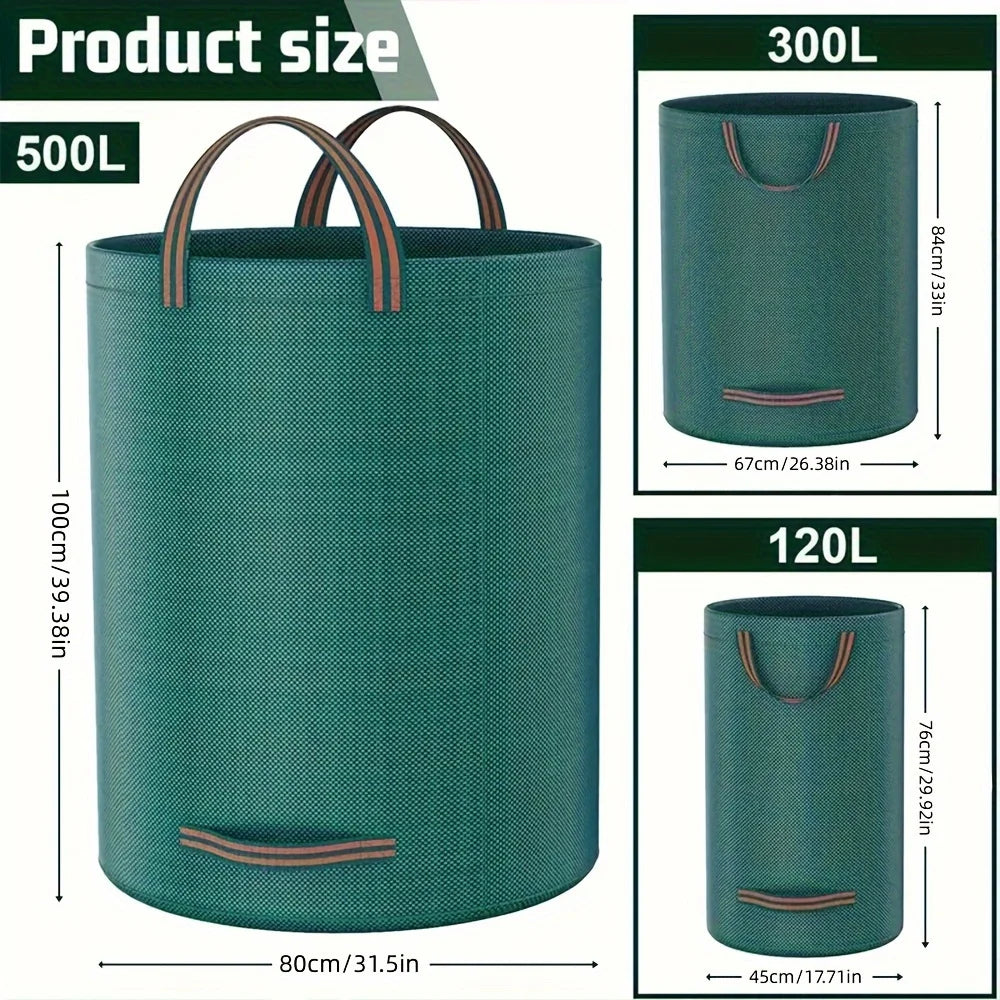Heavy-Duty Garden Waste Bags - Reusable  Bags  Industrial Fabric and Handles