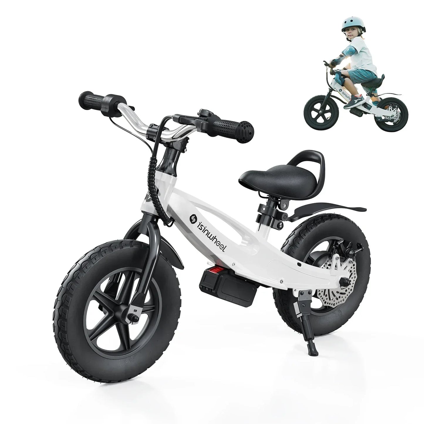 SK12 Children's Electric Bicycle,18V 2.5Ah Battery,150W Motor 12 inch tire Children E-bike.