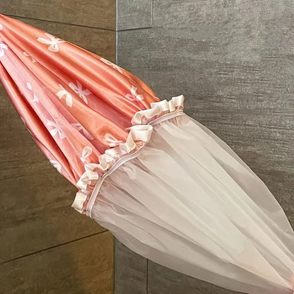 Waterproof Double-Layer Butterfly Bath Cap Suitable for Washing Face, Blow-Drying Hair!!