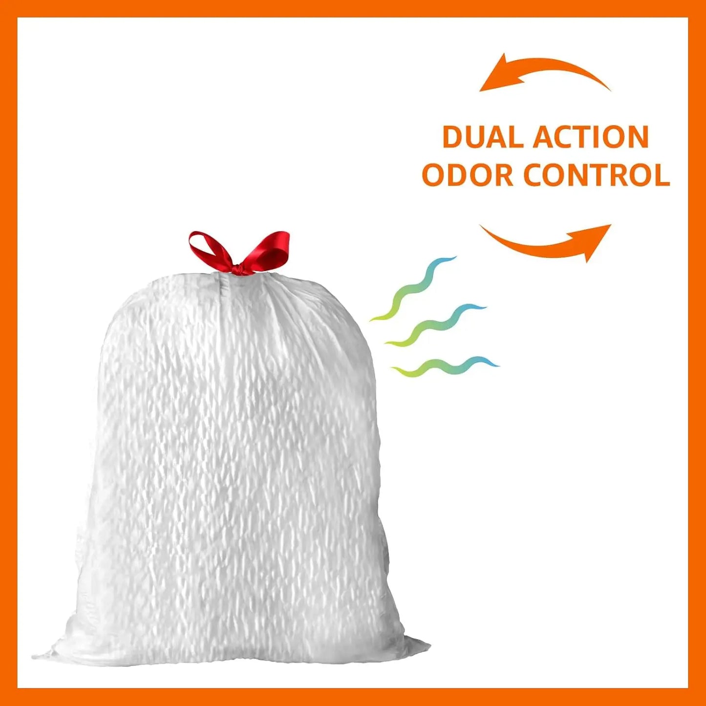 Ultra-Force Tall Kitchen Drawstring Trash Bags, Classic Clean Scented, 13 Gallon, 80 Count.