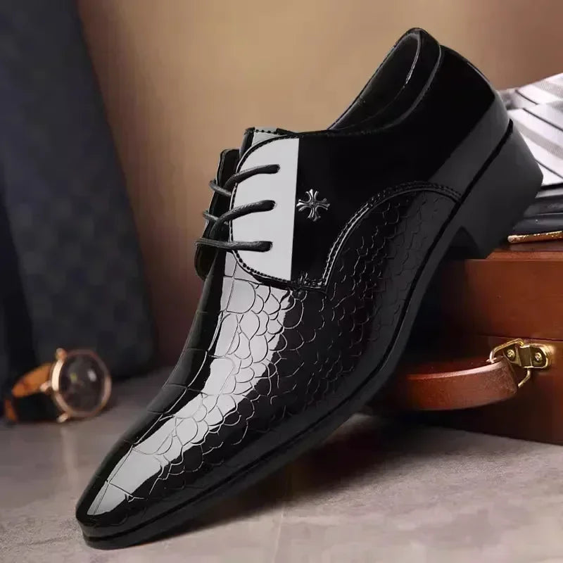 Pointed Toe Dress Plus Size Shoes, Newest Italian Oxford Shoes for Men.