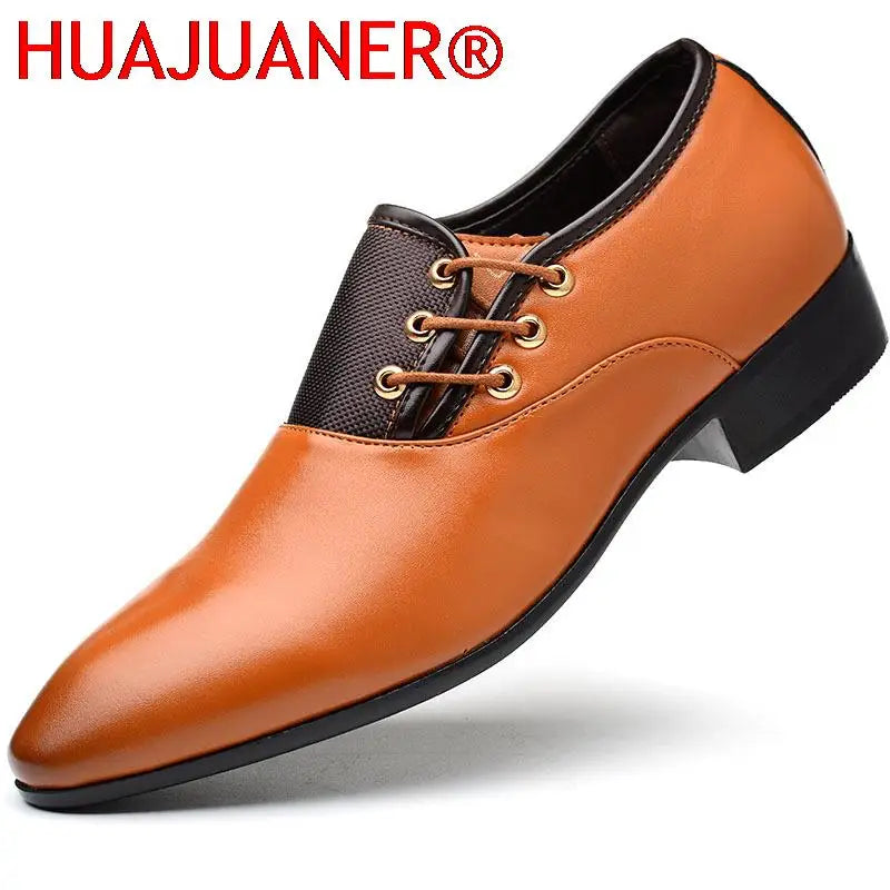 2025 Classic Men Dress Shoes, Round Toe Cow Leather Business, Casual Shoes Oxford Formal Big Size 38-48.