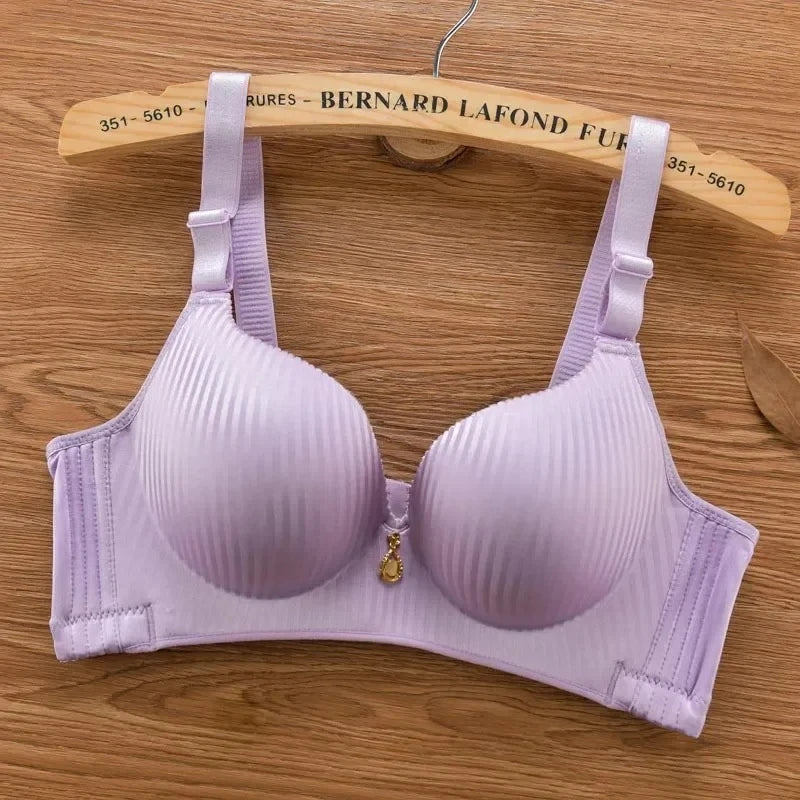 Sexy Wireless Push Up Bra, No Steel Ring Seamless Adjustable Straps.