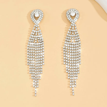 European and American fashion  high-end diamond-shaped  earrings, for everyday outfits